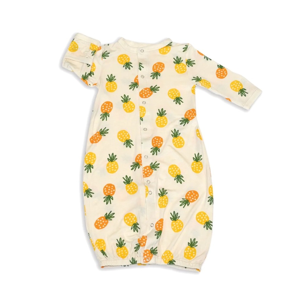 Silkberry Baby Bamboo Converter Gown (Pineapple Love Print) 3-6m NWT